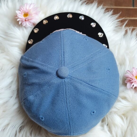 New York Yankees One Size Embroidered Roses Embellished  Snapback Baseball Cap - Picture 5 of 15